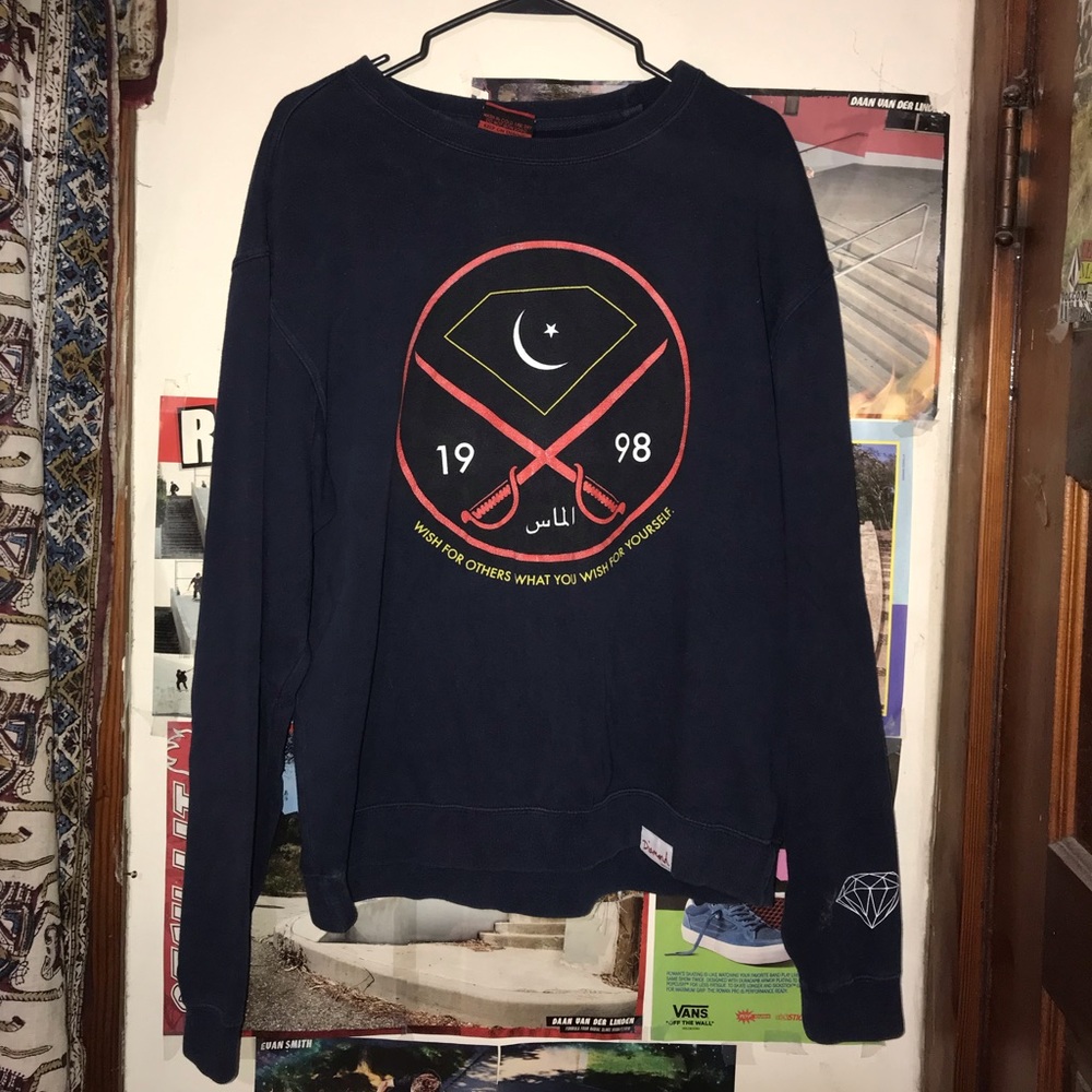 Diamond supply blue crew neck wish for other what you wish for yourself shirt